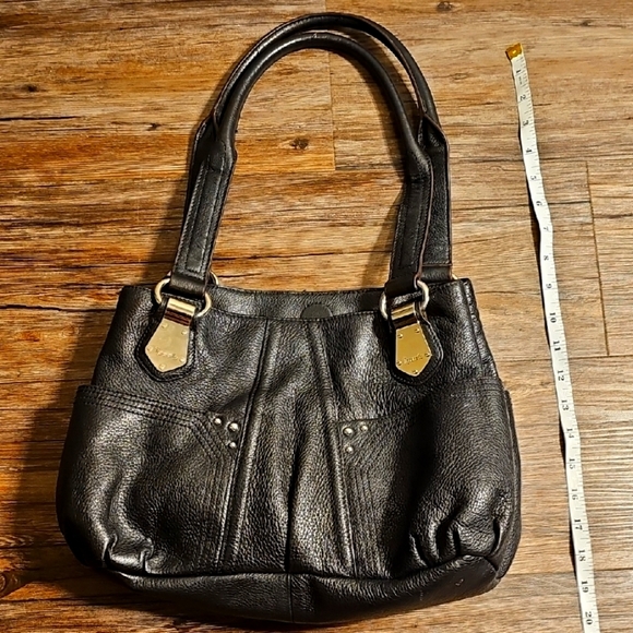 Tiganello Elegant Black Leather Handbag - Picture 1 of 5